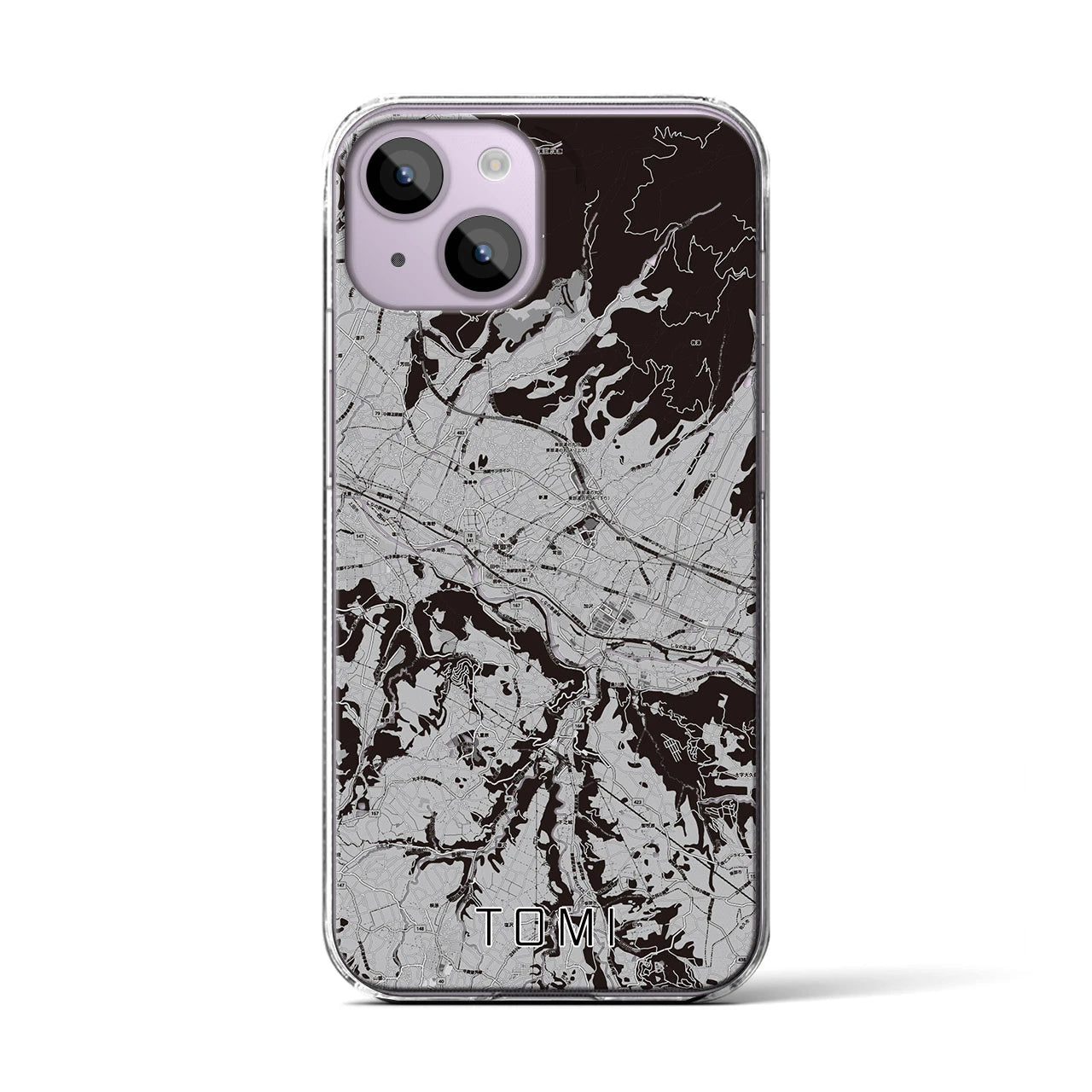 【東御(長野県)】地図柄iPhoneケース(クリアタイプ)