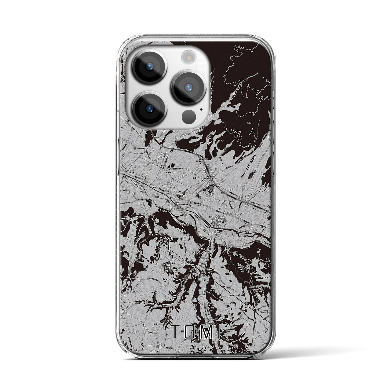 【東御(長野県)】地図柄iPhoneケース(クリアタイプ)