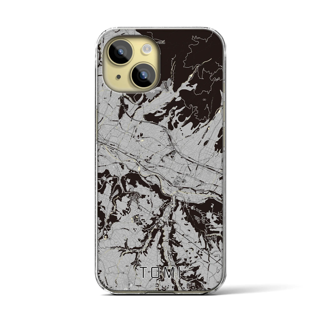 【東御(長野県)】地図柄iPhoneケース(クリアタイプ)