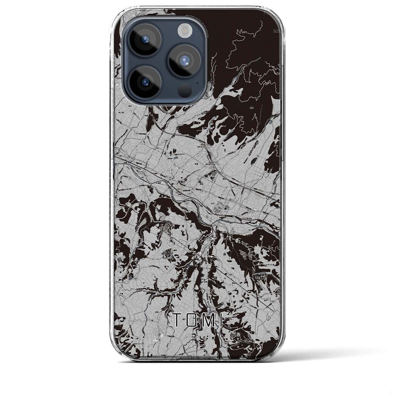 【東御(長野県)】地図柄iPhoneケース(クリアタイプ)