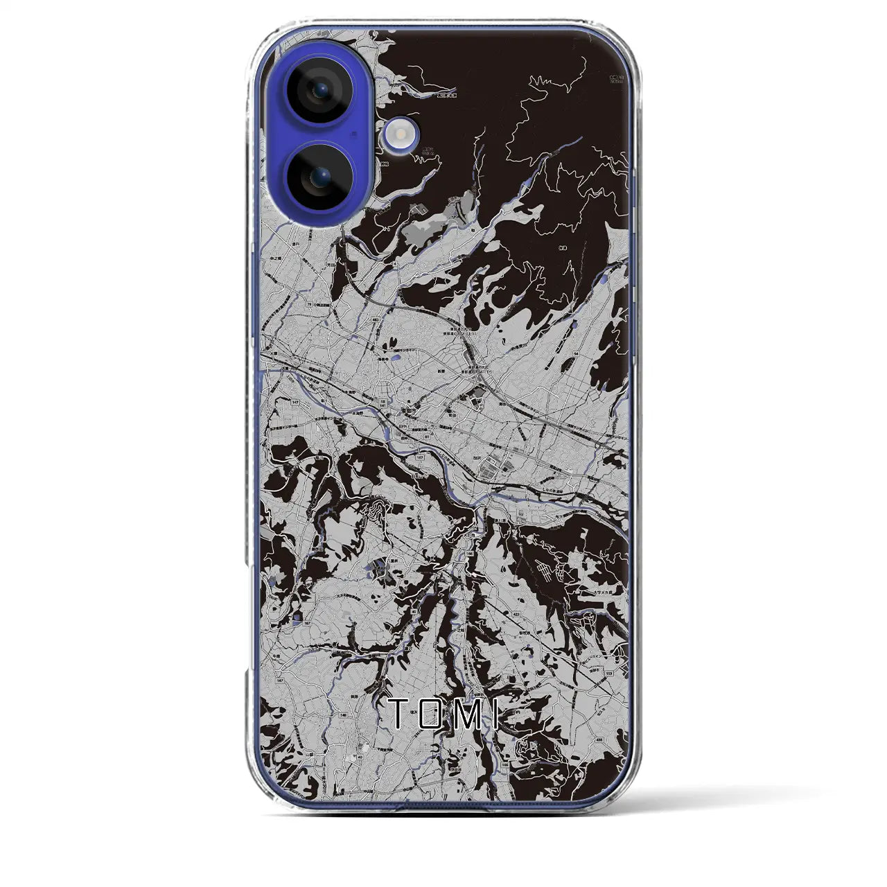 【東御(長野県)】地図柄iPhoneケース(クリアタイプ)