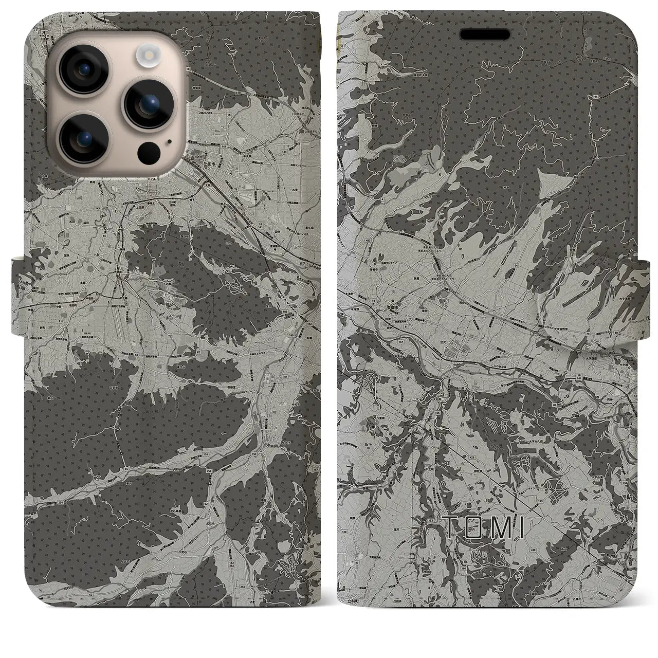 【東御(長野県)】地図柄iPhoneケース(手帳タイプ)