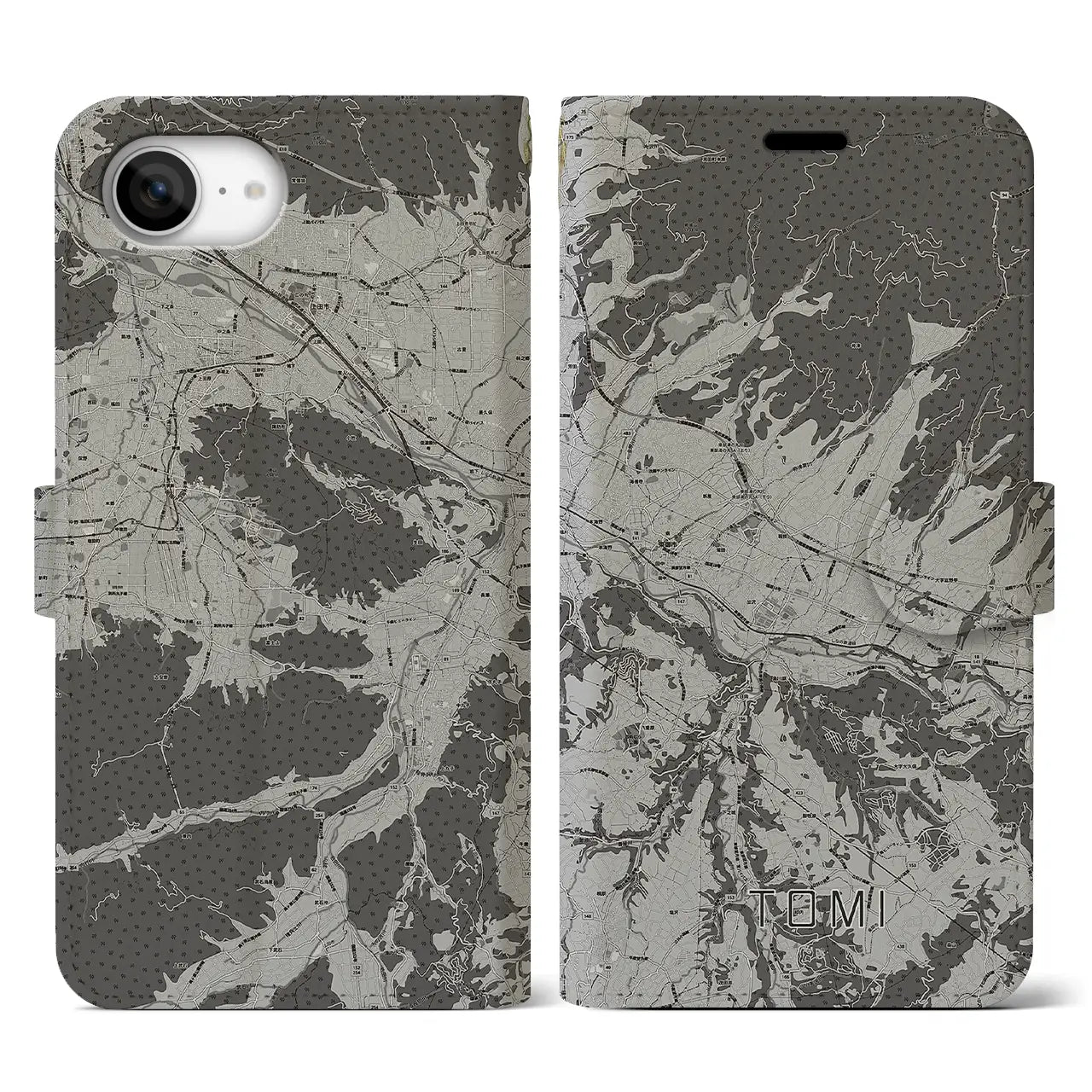 【東御(長野県)】地図柄iPhoneケース(手帳タイプ)