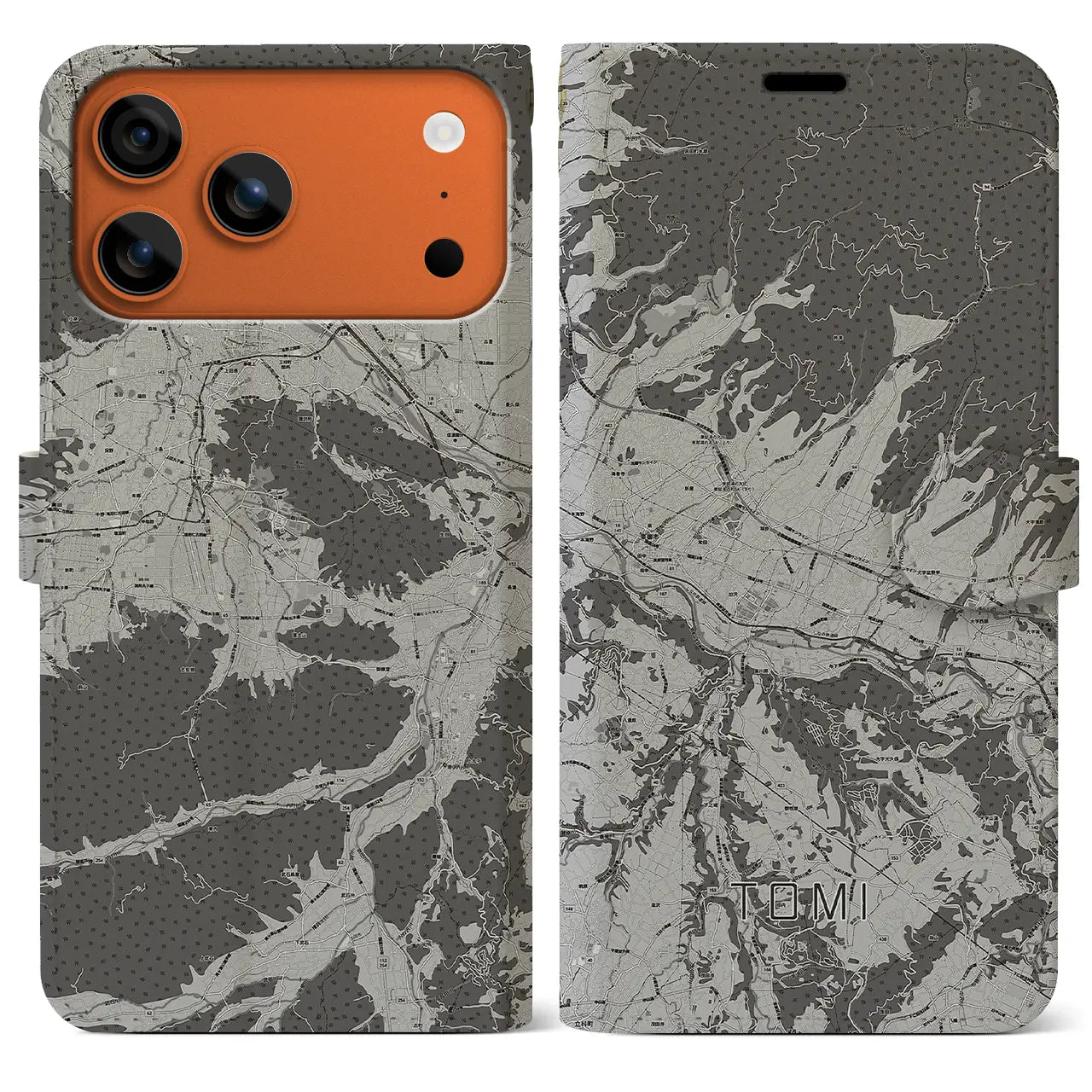 【東御(長野県)】地図柄iPhoneケース(手帳タイプ)