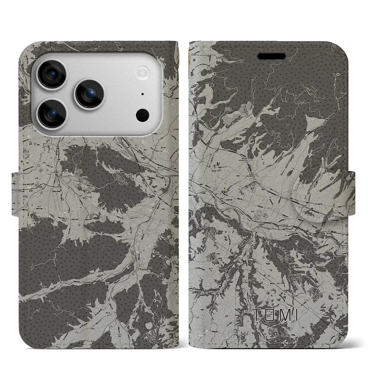 【東御(長野県)】地図柄iPhoneケース(手帳タイプ)