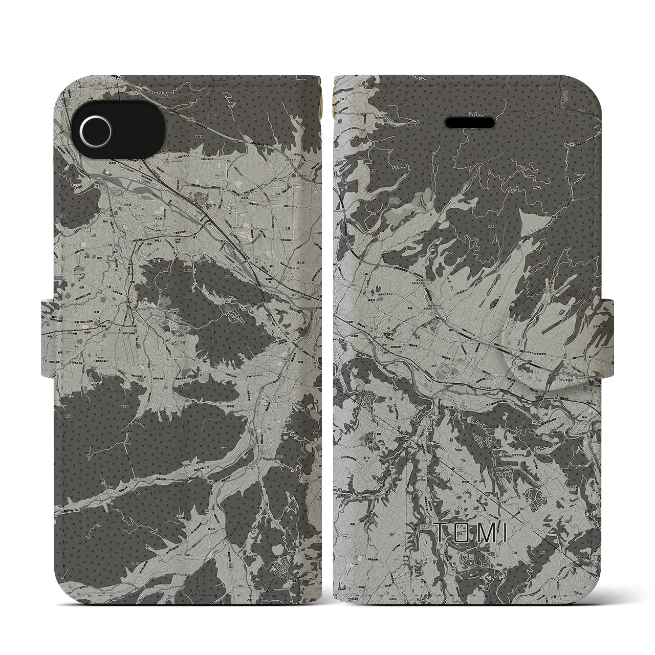 【東御(長野県)】地図柄iPhoneケース(手帳タイプ)