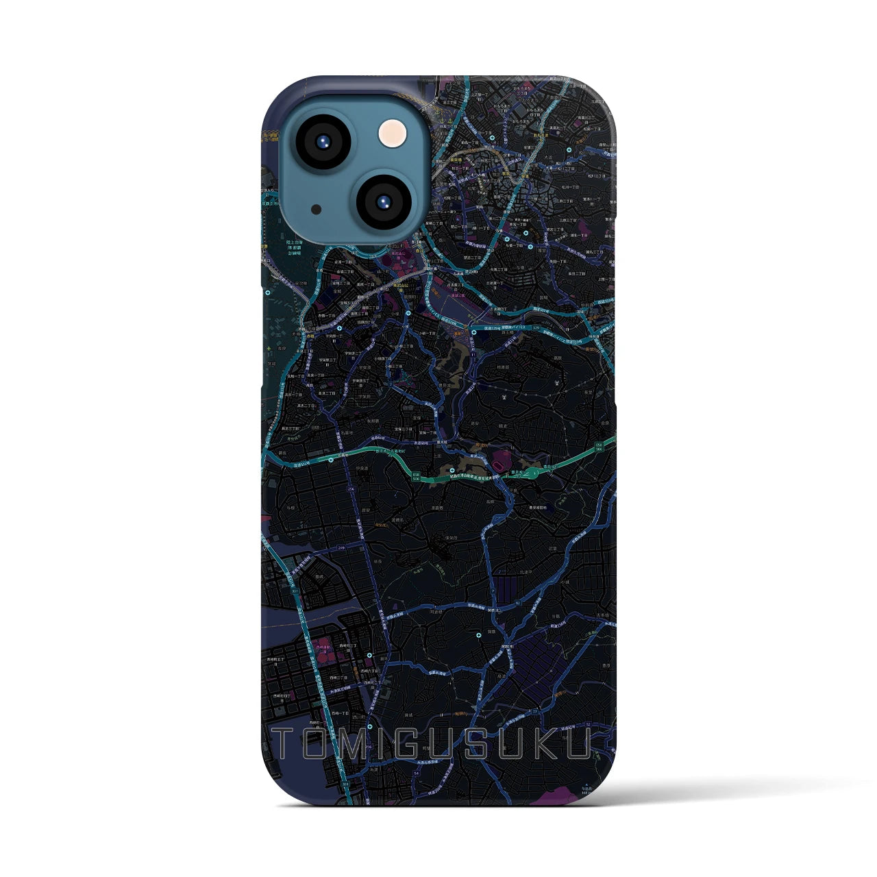 【豊見城(沖縄県)】地図柄iPhoneケース(バックカバータイプ)