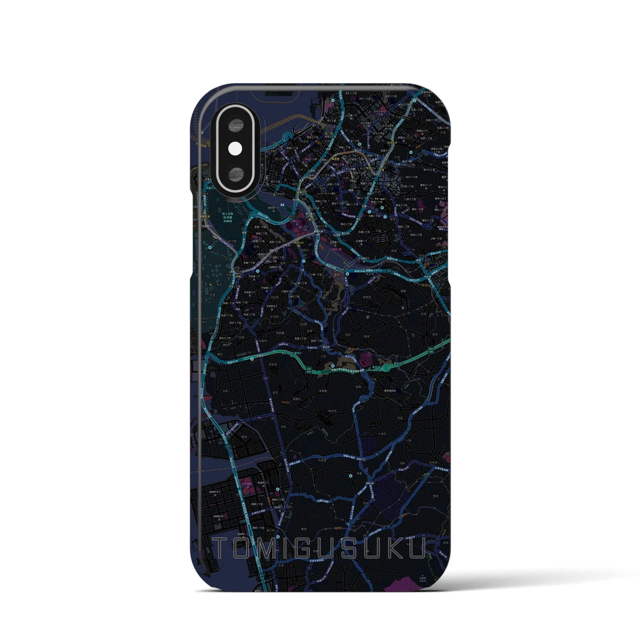 【豊見城(沖縄県)】地図柄iPhoneケース(バックカバータイプ)