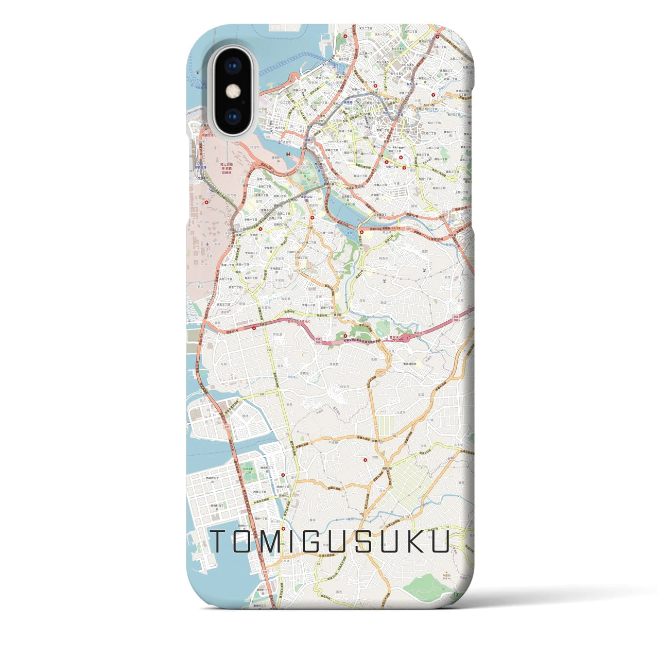 【豊見城(沖縄県)】地図柄iPhoneケース(バックカバータイプ)