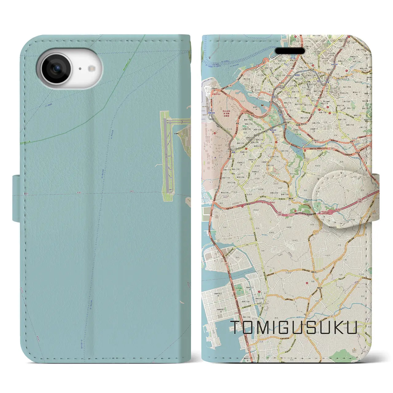 【豊見城(沖縄県)】地図柄iPhoneケース(手帳タイプ)