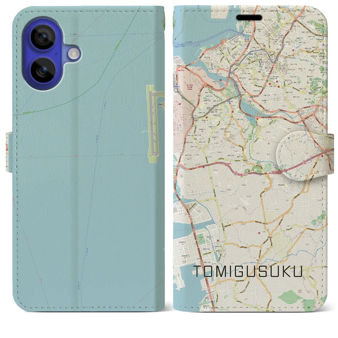 【豊見城(沖縄県)】地図柄iPhoneケース(手帳タイプ)ナチュラル・iPhone 16 Pro Max 用