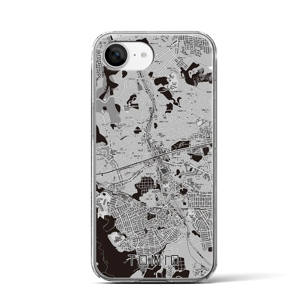 【富雄(奈良県)】地図柄iPhoneケース(クリアタイプ)