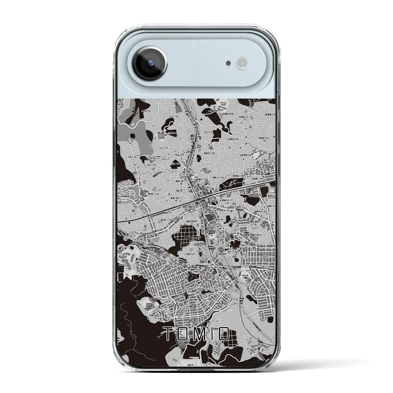 【富雄(奈良県)】地図柄iPhoneケース(クリアタイプ)