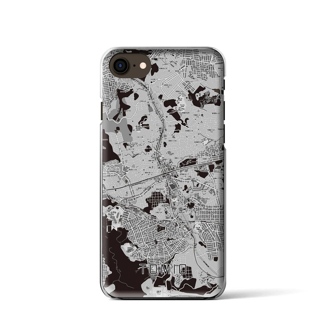 【富雄(奈良県)】地図柄iPhoneケース(クリアタイプ)