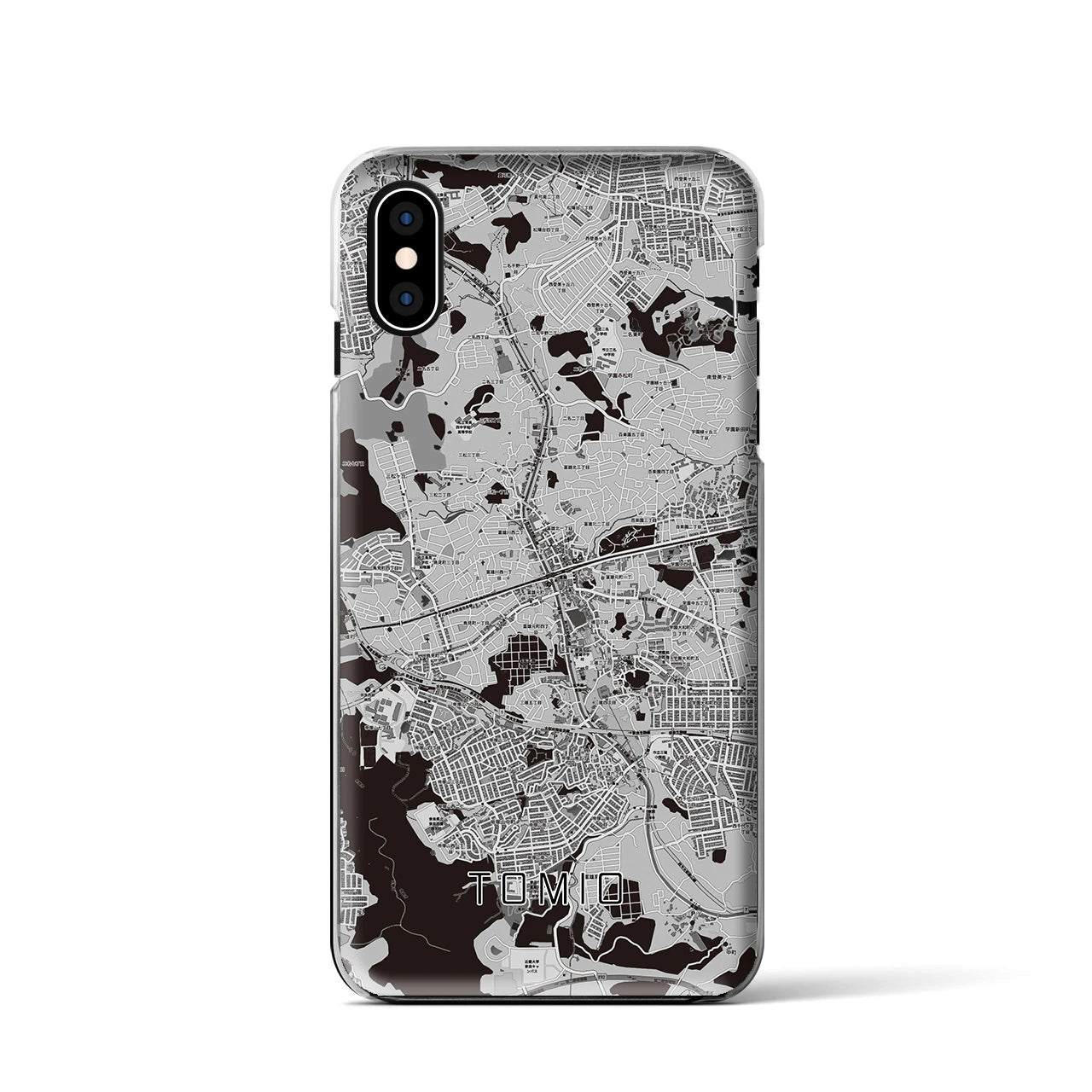 【富雄(奈良県)】地図柄iPhoneケース(クリアタイプ)