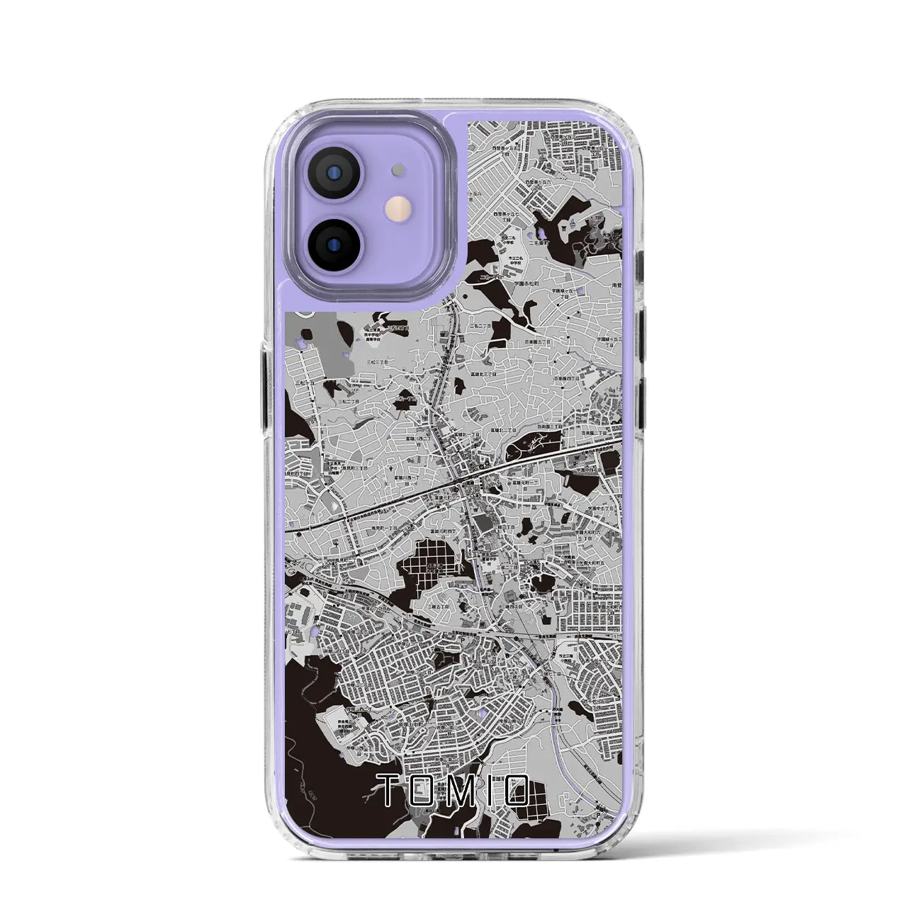 【富雄(奈良県)】地図柄iPhoneケース(MagSafeタイプ)