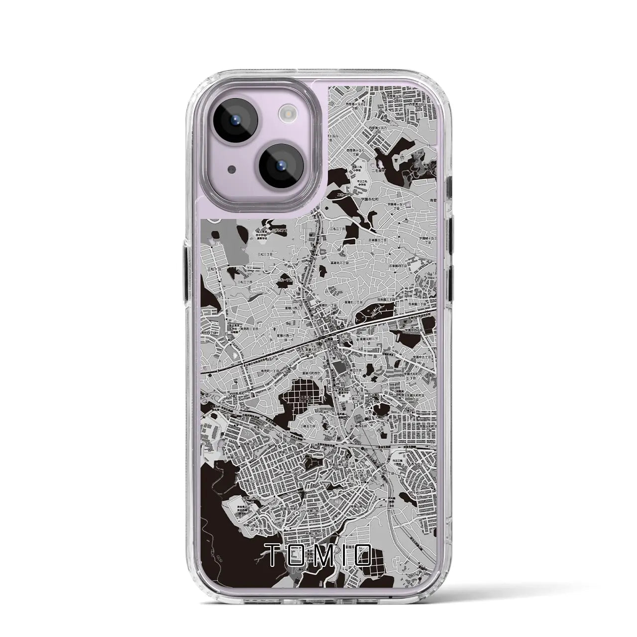 【富雄(奈良県)】地図柄iPhoneケース(MagSafeタイプ)