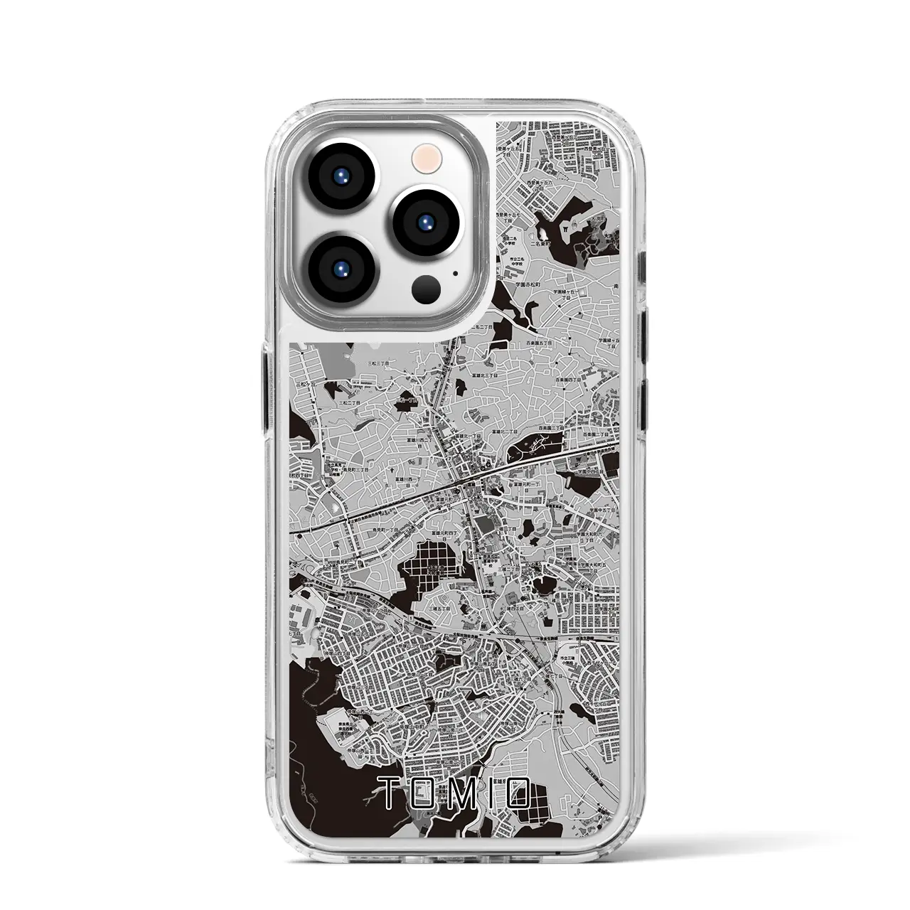 【富雄(奈良県)】地図柄iPhoneケース(MagSafeタイプ)