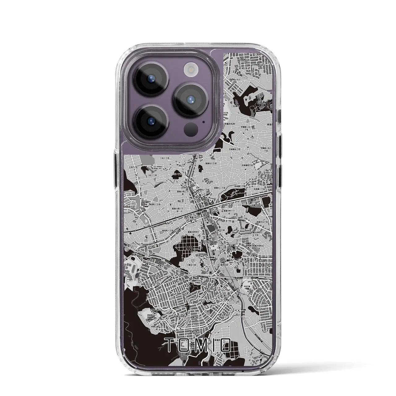 【富雄(奈良県)】地図柄iPhoneケース(MagSafeタイプ)