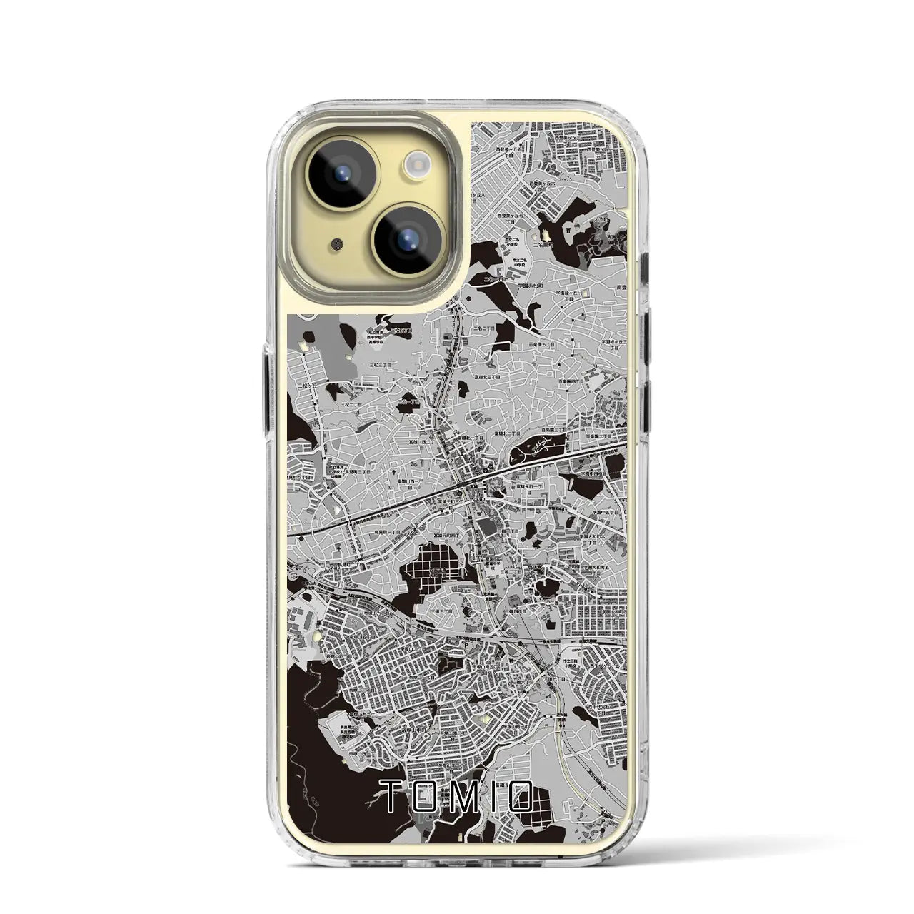 【富雄(奈良県)】地図柄iPhoneケース(MagSafeタイプ)