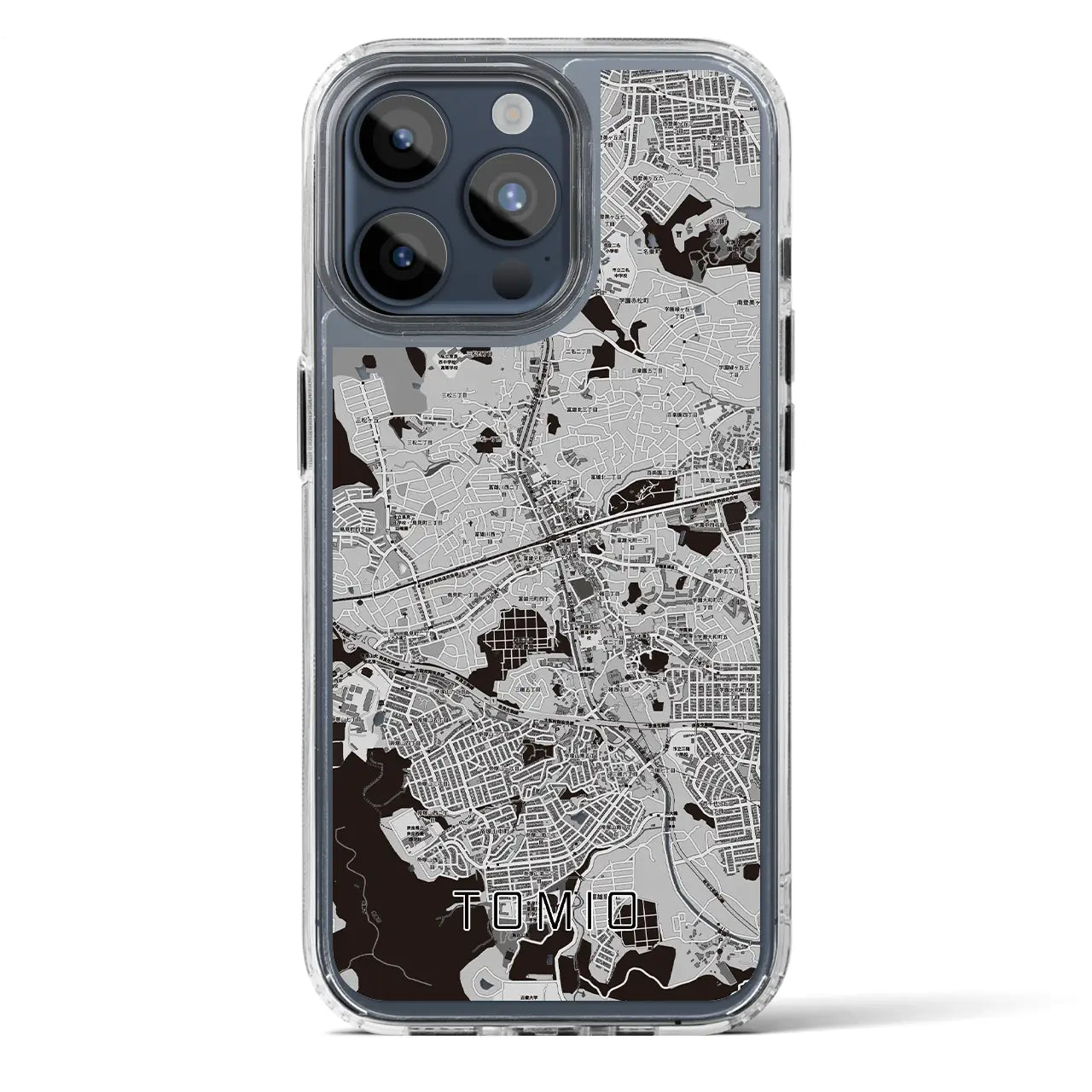 【富雄(奈良県)】地図柄iPhoneケース(MagSafeタイプ)