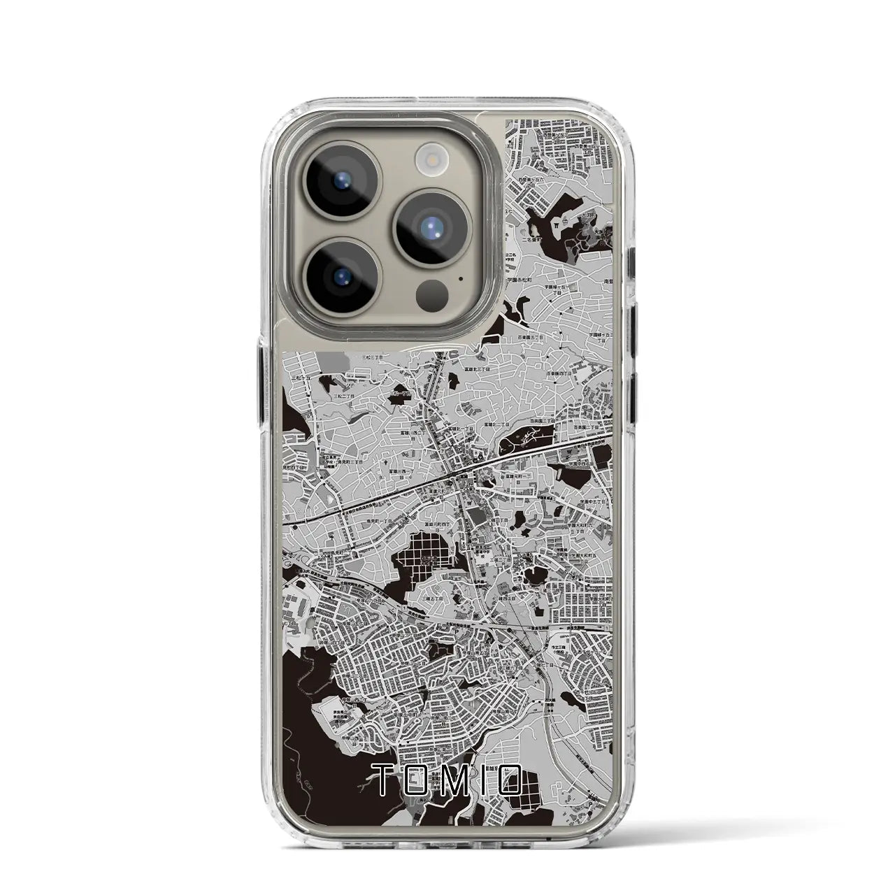 【富雄(奈良県)】地図柄iPhoneケース(MagSafeタイプ)