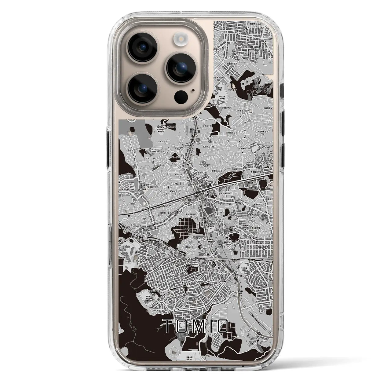 【富雄(奈良県)】地図柄iPhoneケース(MagSafeタイプ)