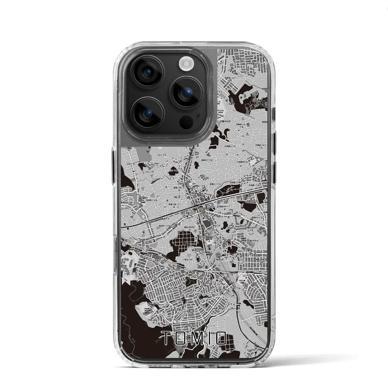 【富雄(奈良県)】地図柄iPhoneケース(MagSafeタイプ)