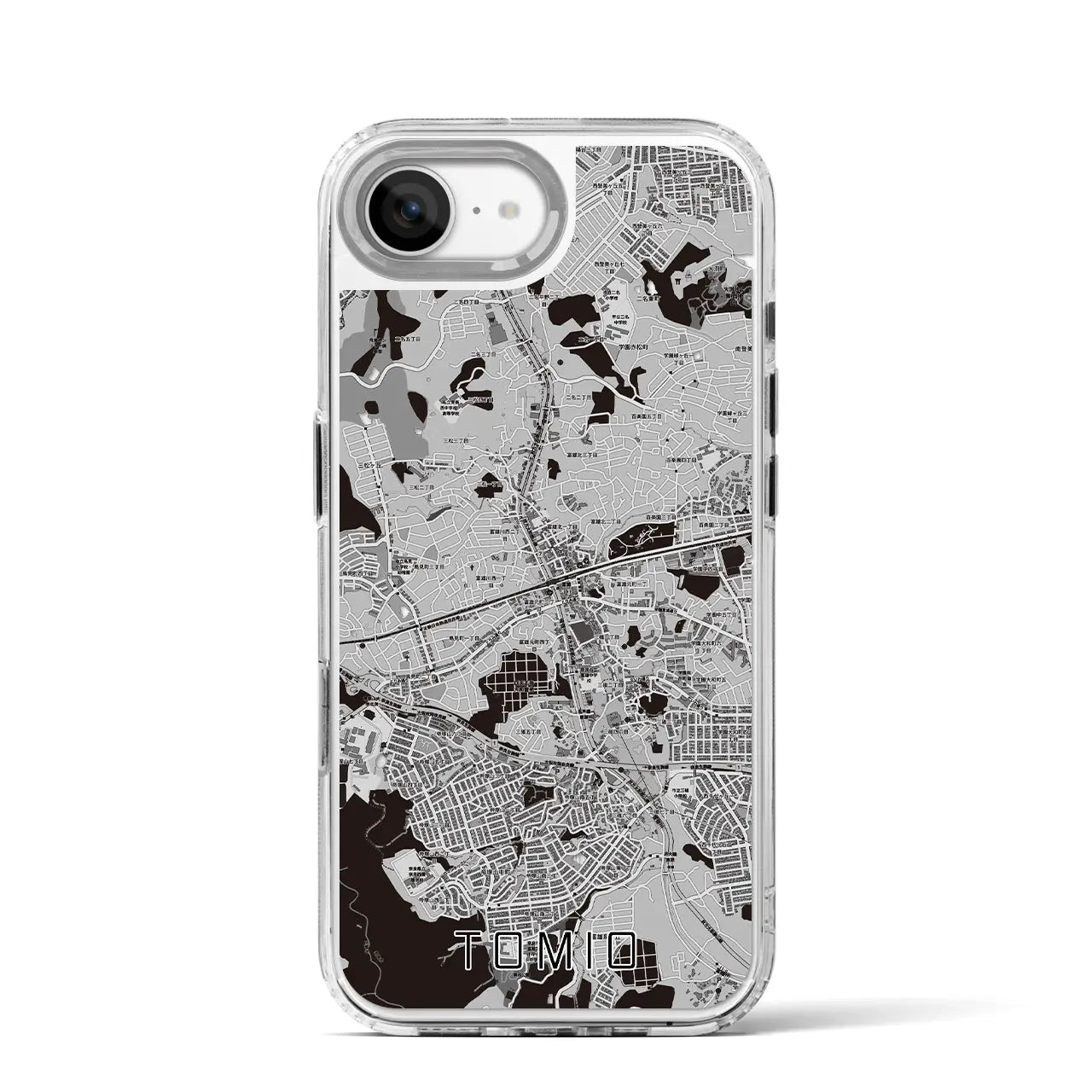 【富雄(奈良県)】地図柄iPhoneケース(MagSafeタイプ)