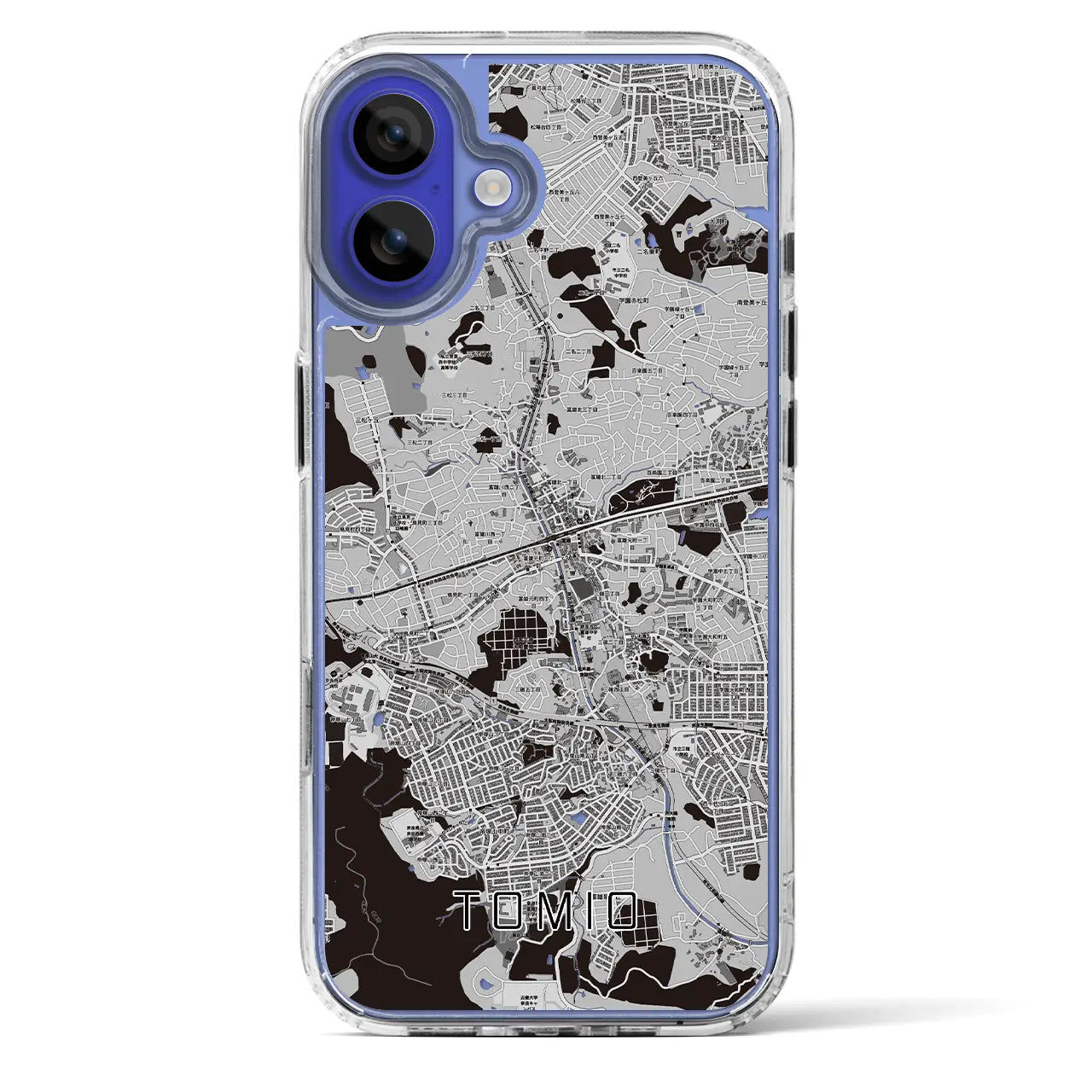 【富雄(奈良県)】地図柄iPhoneケース(MagSafeタイプ)