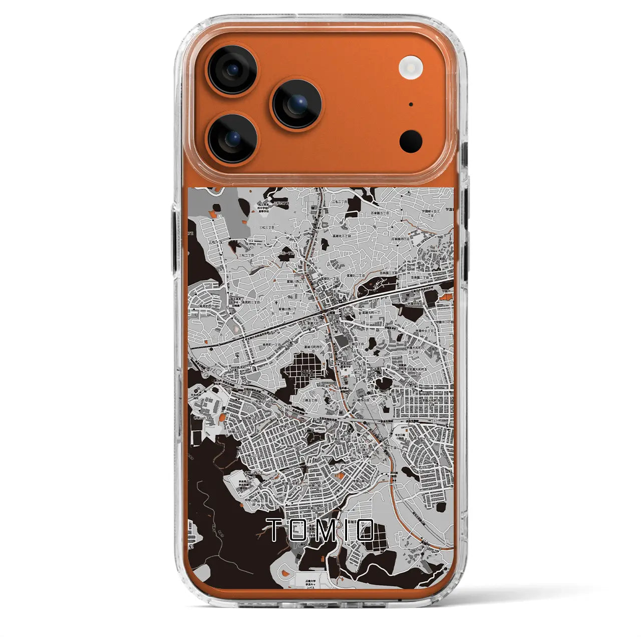 【富雄(奈良県)】地図柄iPhoneケース(MagSafeタイプ)