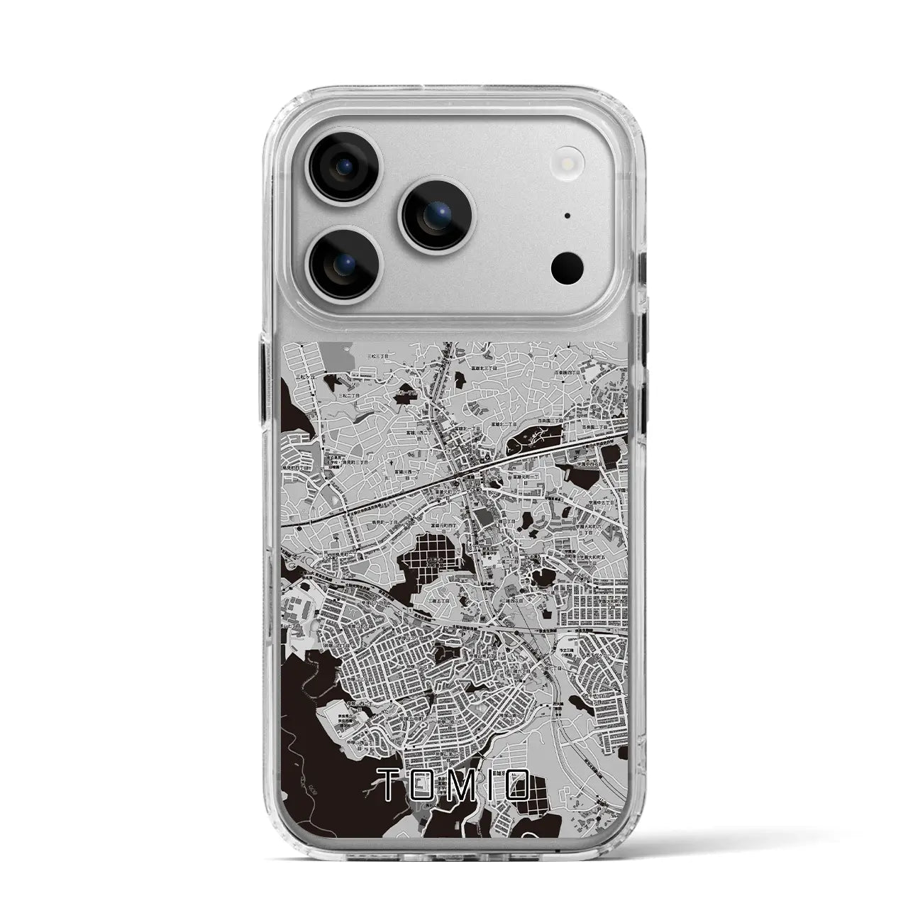 【富雄(奈良県)】地図柄iPhoneケース(MagSafeタイプ)