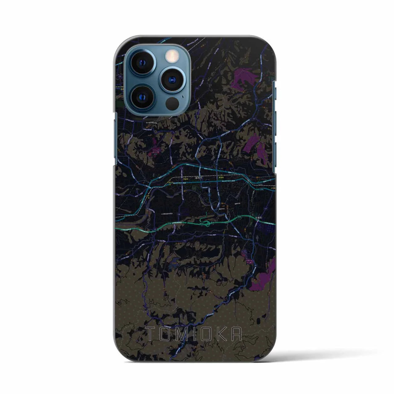 【富岡(群馬県)】地図柄iPhoneケース(バックカバータイプ)