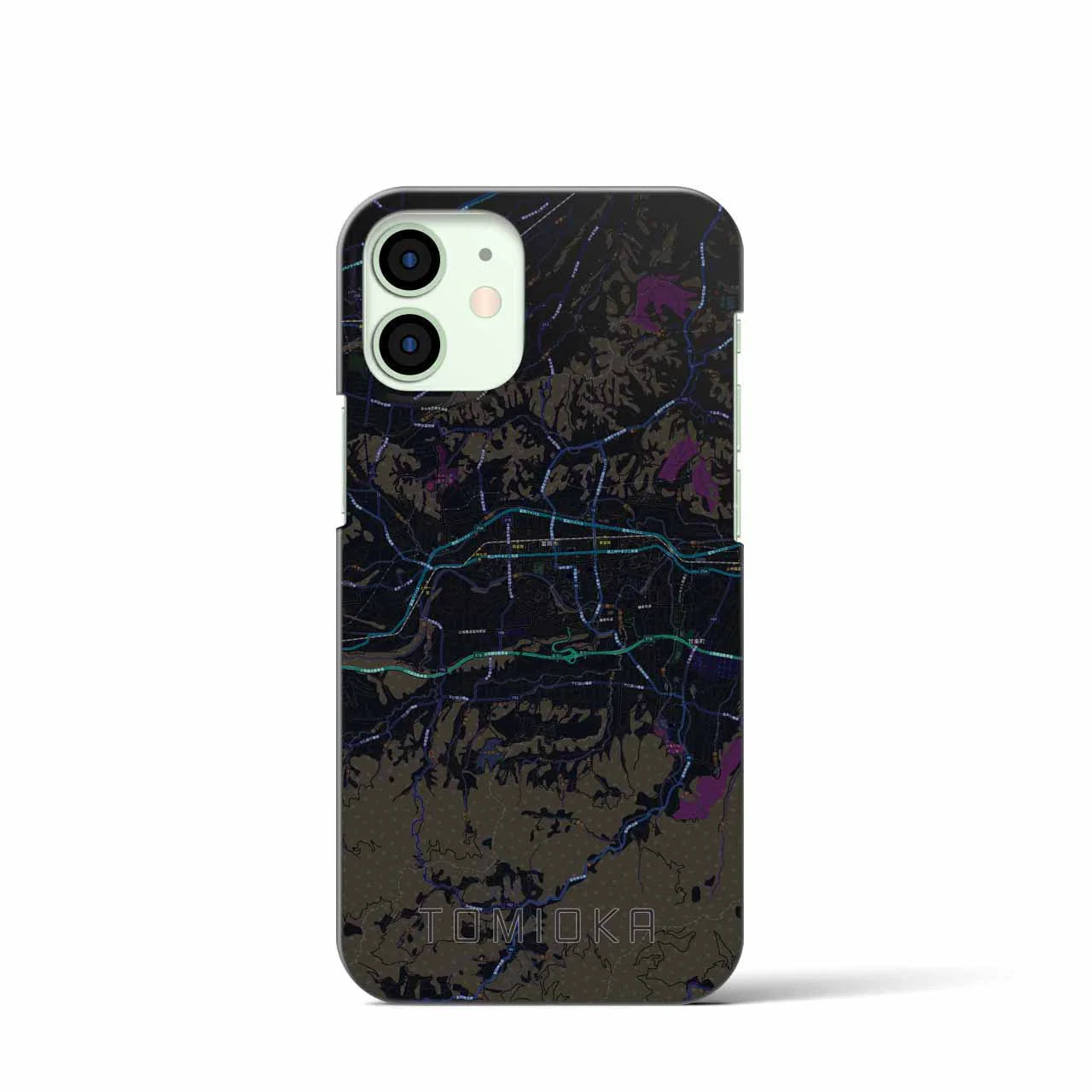【富岡(群馬県)】地図柄iPhoneケース(バックカバータイプ)
