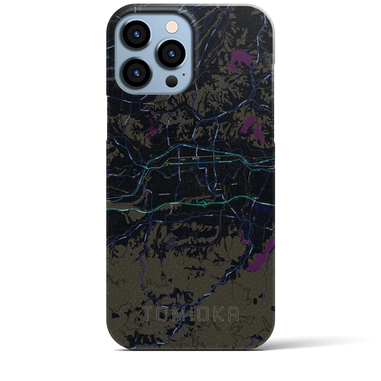 【富岡(群馬県)】地図柄iPhoneケース(バックカバータイプ)