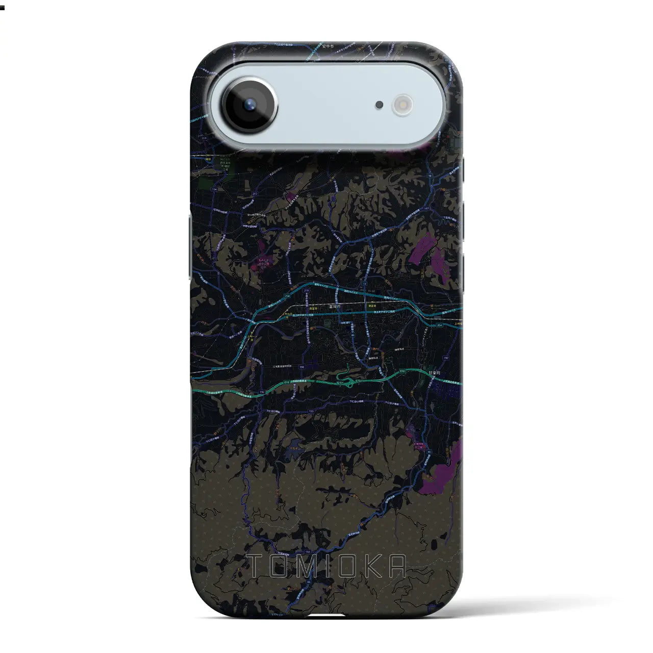 【富岡(群馬県)】地図柄iPhoneケース(バックカバータイプ)