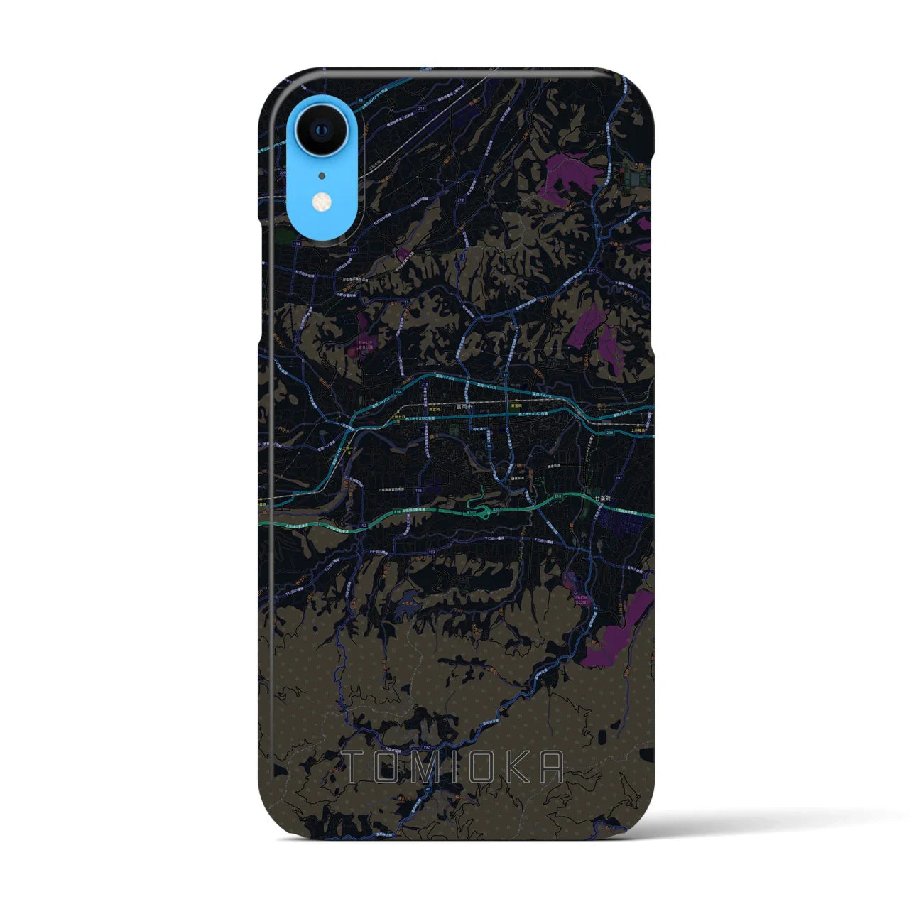 【富岡(群馬県)】地図柄iPhoneケース(バックカバータイプ)