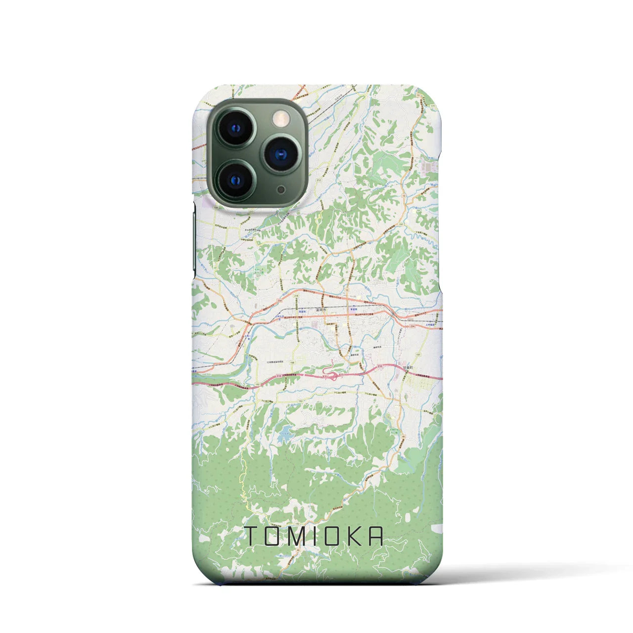 【富岡(群馬県)】地図柄iPhoneケース(バックカバータイプ)