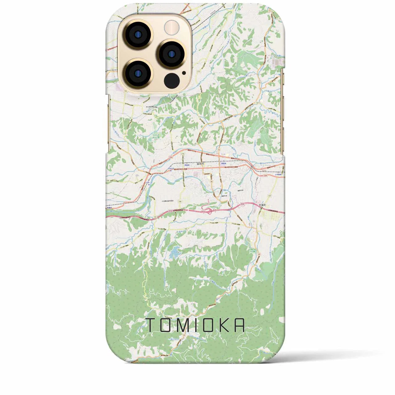 【富岡(群馬県)】地図柄iPhoneケース(バックカバータイプ)