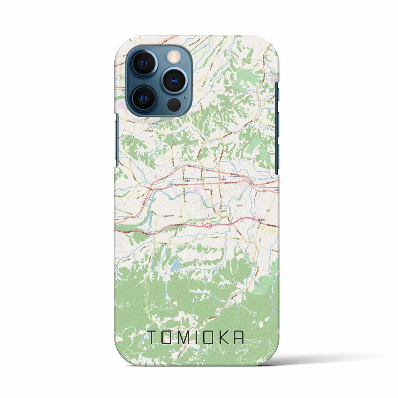 【富岡(群馬県)】地図柄iPhoneケース(バックカバータイプ)
