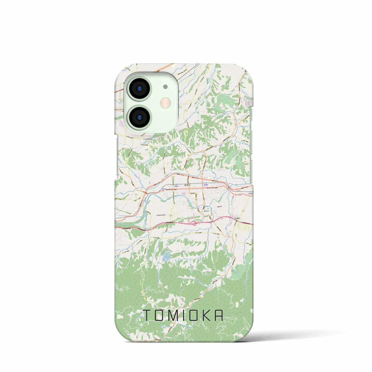 【富岡(群馬県)】地図柄iPhoneケース(バックカバータイプ)
