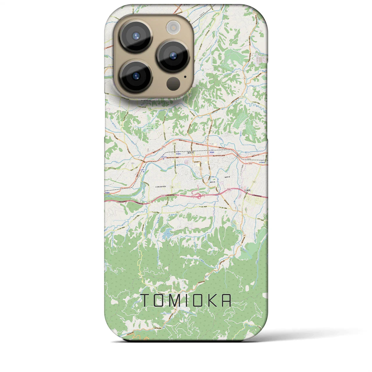 【富岡(群馬県)】地図柄iPhoneケース(バックカバータイプ)