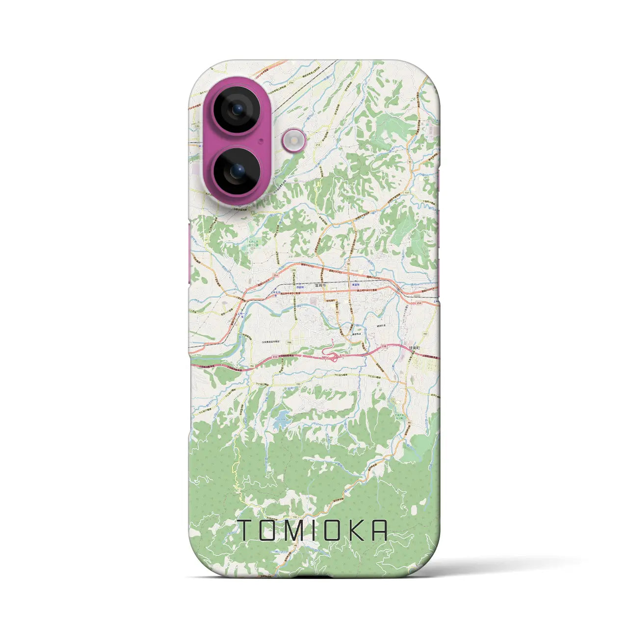 【富岡(群馬県)】地図柄iPhoneケース(バックカバータイプ)