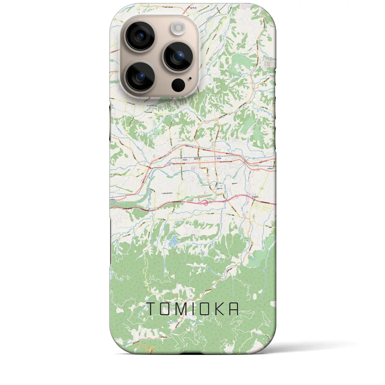 【富岡(群馬県)】地図柄iPhoneケース(バックカバータイプ)