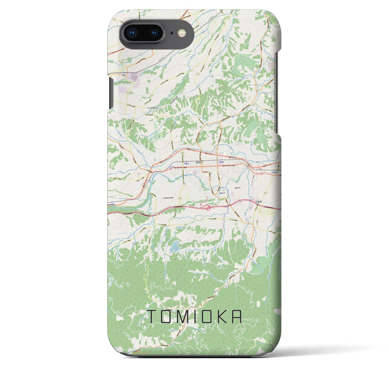 【富岡(群馬県)】地図柄iPhoneケース(バックカバータイプ)