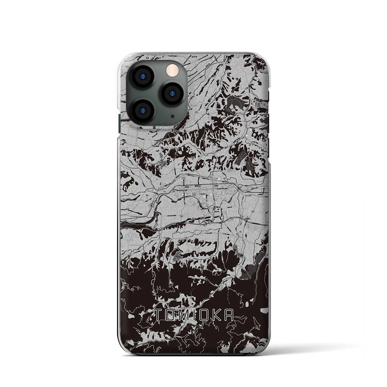 【富岡(群馬県)】地図柄iPhoneケース(クリアタイプ)