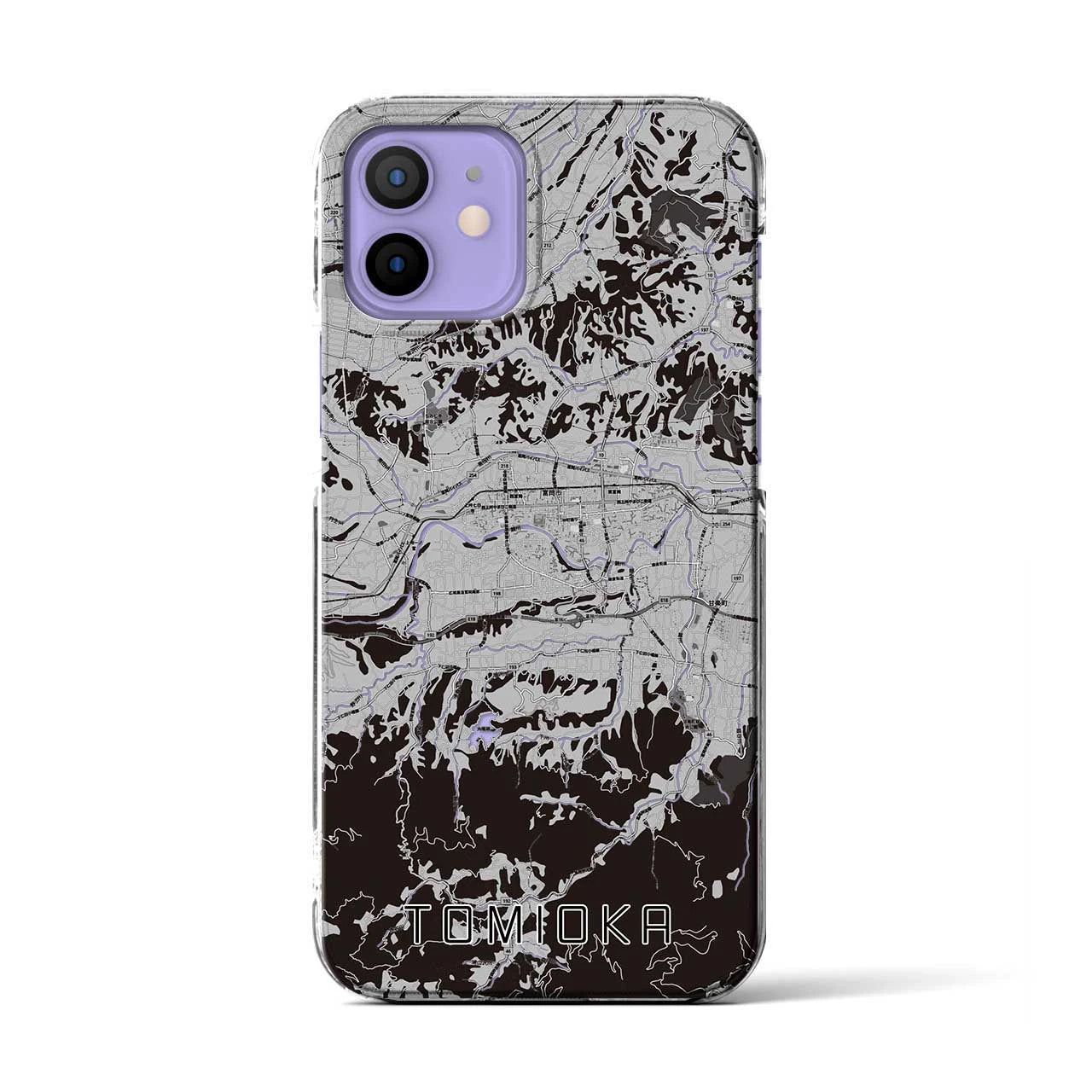 【富岡(群馬県)】地図柄iPhoneケース(クリアタイプ)