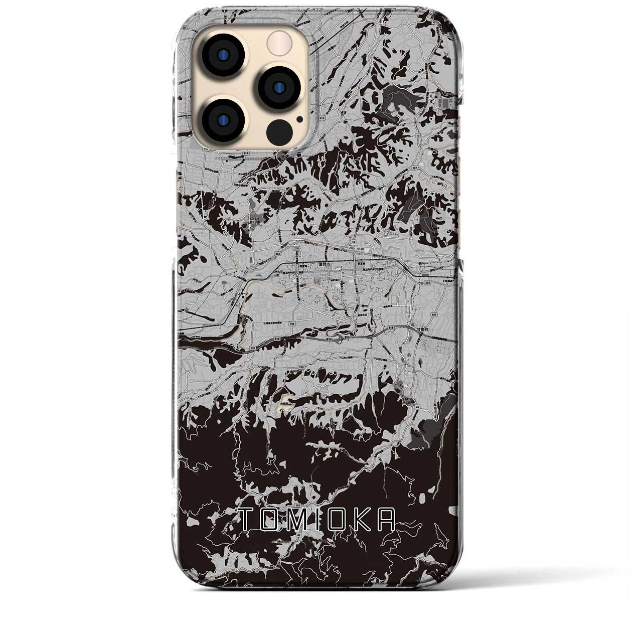 【富岡(群馬県)】地図柄iPhoneケース(クリアタイプ)