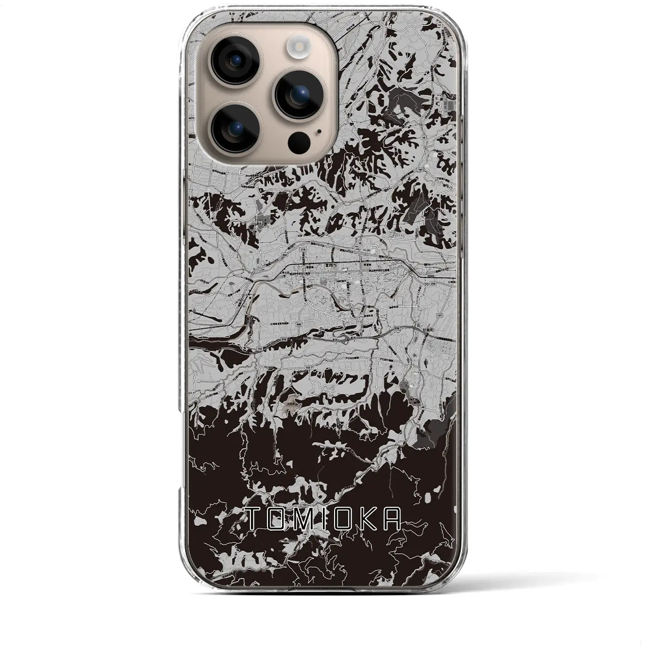 【富岡(群馬県)】地図柄iPhoneケース(クリアタイプ)