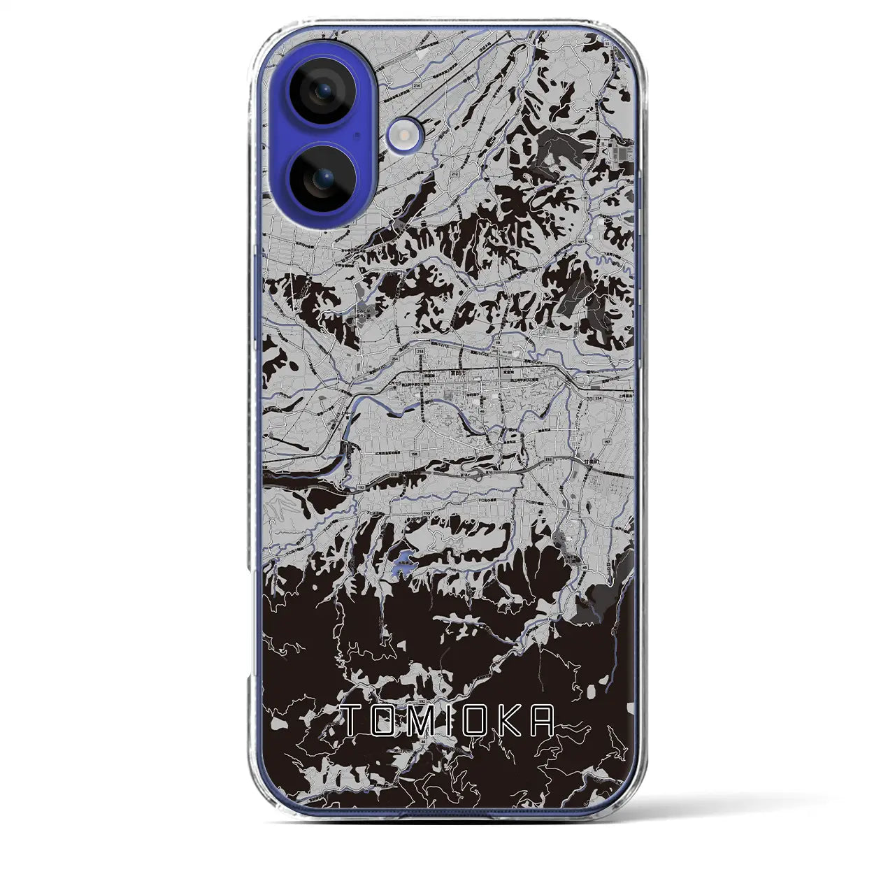 【富岡(群馬県)】地図柄iPhoneケース(クリアタイプ)